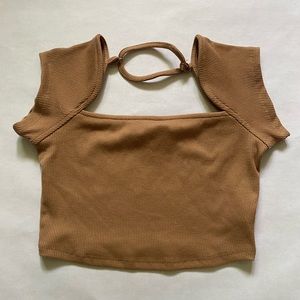 Cute brown crop top